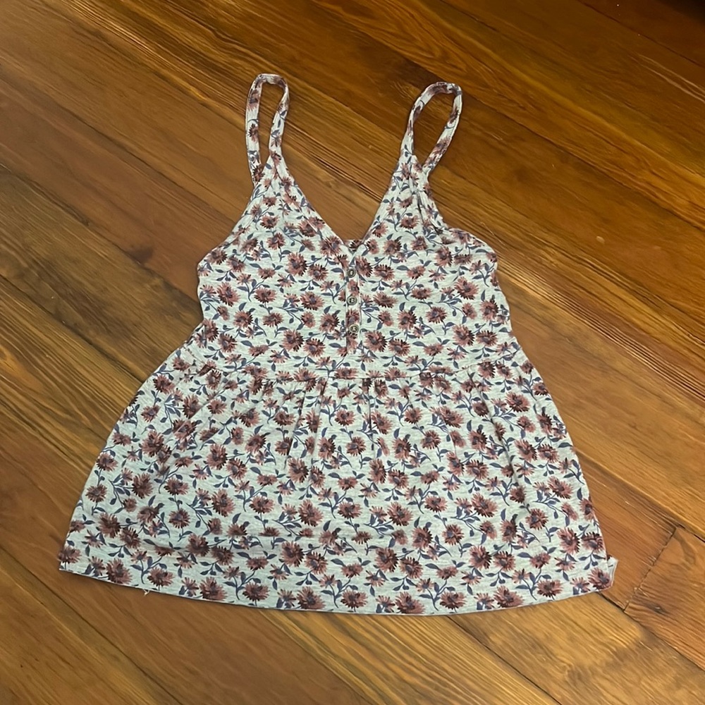 American Eagle loose fitted floral tank (XXS)